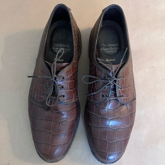 Allen Edmonds Honors Collection Haskell Brown Leather Golf Non Spike Shoes 9D - Picture 2 of 10